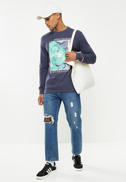 adidas Originals -  B-Ball Surreal LS Tee - Navy