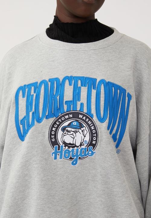 Cotton On - Curve ncaa crew sweatshirt - lcn ncaa georgetown/grey marle