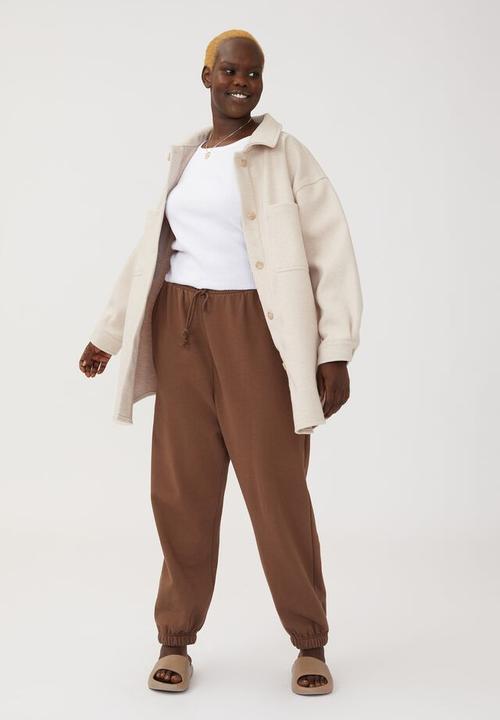 Cotton On - Curve boxy shacket - natural