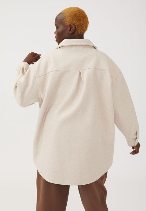 Cotton On - Curve boxy shacket - natural