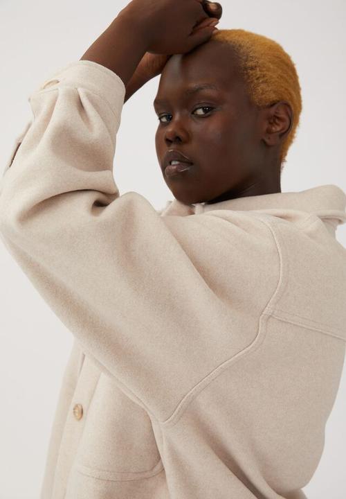 Cotton On - Curve boxy shacket - natural