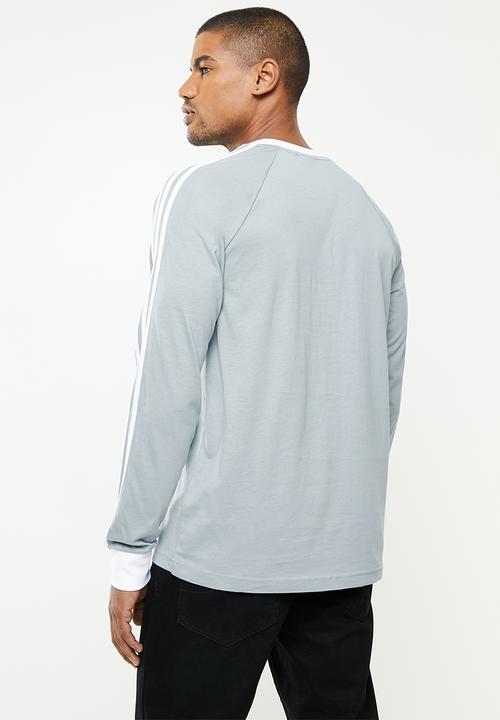 adidas Originals - 3-Stripes Long Sleeve Tee - magic grey
