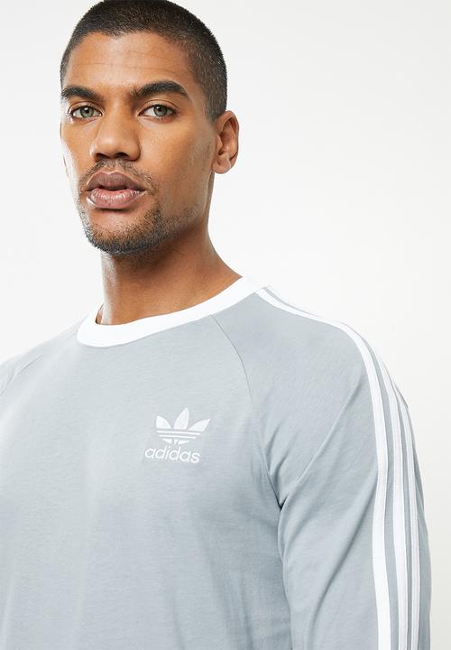 adidas Originals - 3-Stripes Long Sleeve Tee - magic grey