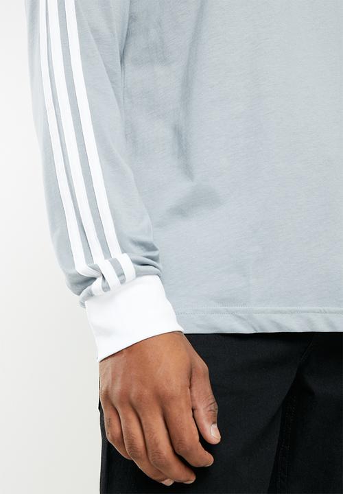 adidas Originals - 3-Stripes Long Sleeve Tee - magic grey