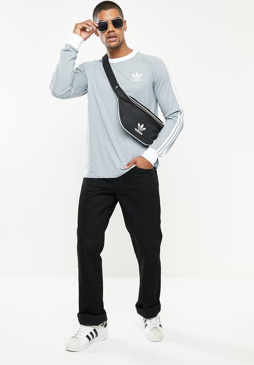 adidas Originals - 3-Stripes Long Sleeve Tee - magic grey