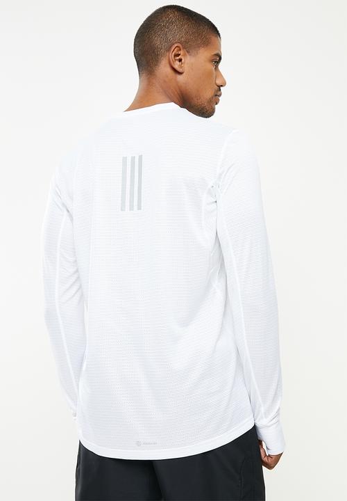 adidas Performance - Own the Run Long Sleeve Tee- White