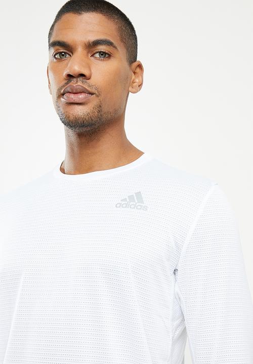adidas Performance - Own the Run Long Sleeve Tee- White