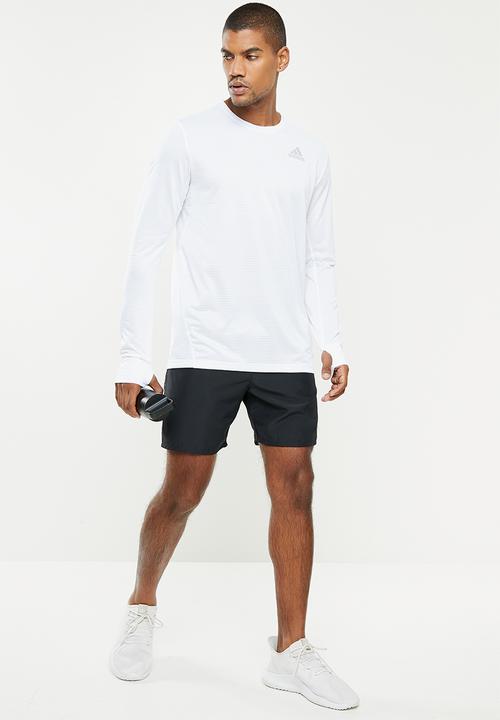 adidas Performance - Own the Run Long Sleeve Tee- White