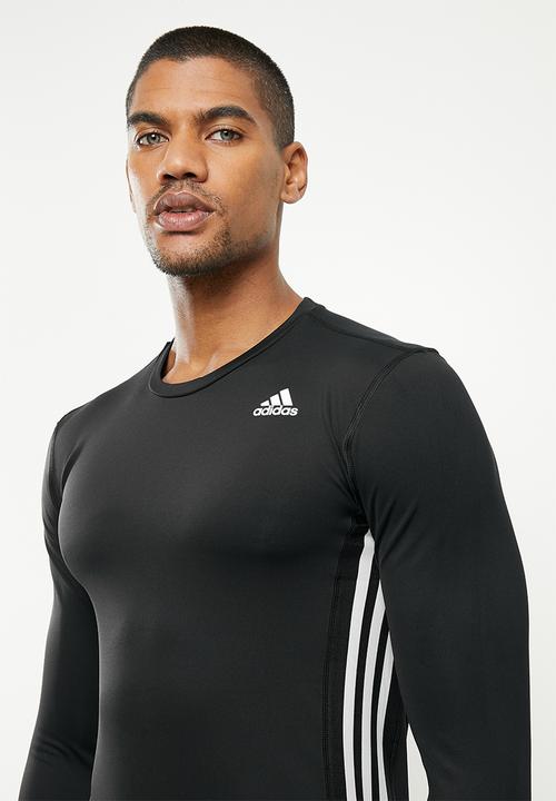 adidas Performance - Techfit 3-Stripes Celebration Long Sleeve Tee - black