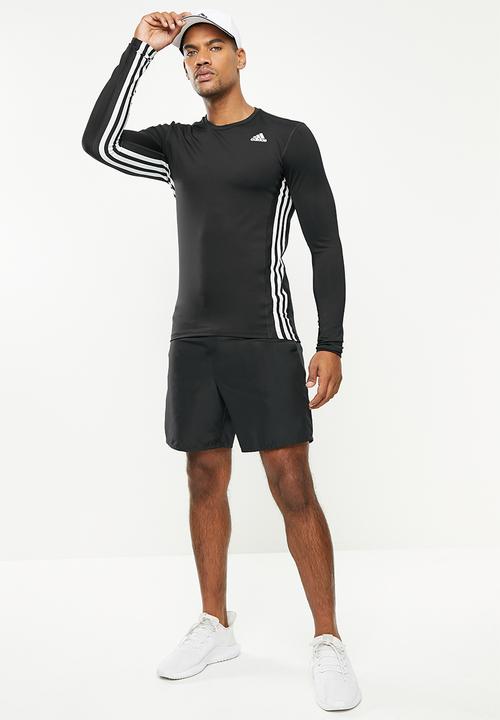 adidas Performance - Techfit 3-Stripes Celebration Long Sleeve Tee - black