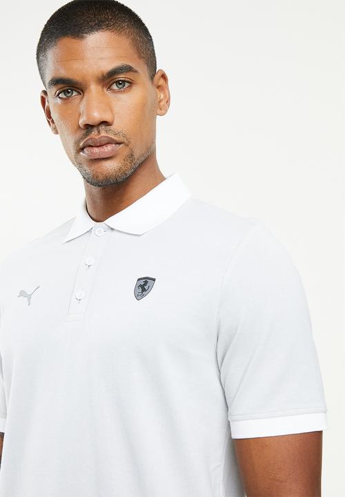 PUMA - Ferrari Style Two-Tone Men's Polo Shirt- puma white