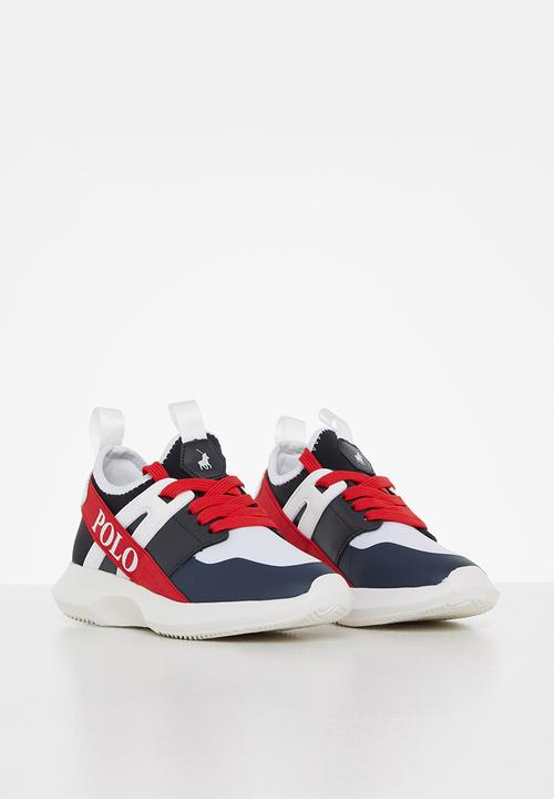 POLO - Kids elastic lace up knit sneaker - nautical