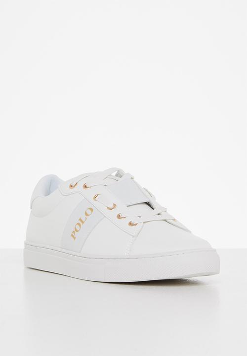POLO - Classic side flash sneaker - white & gold