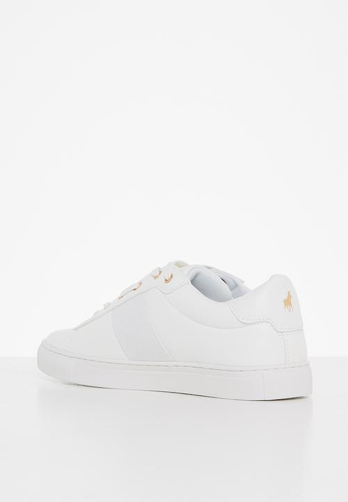 POLO - Classic side flash sneaker - white & gold