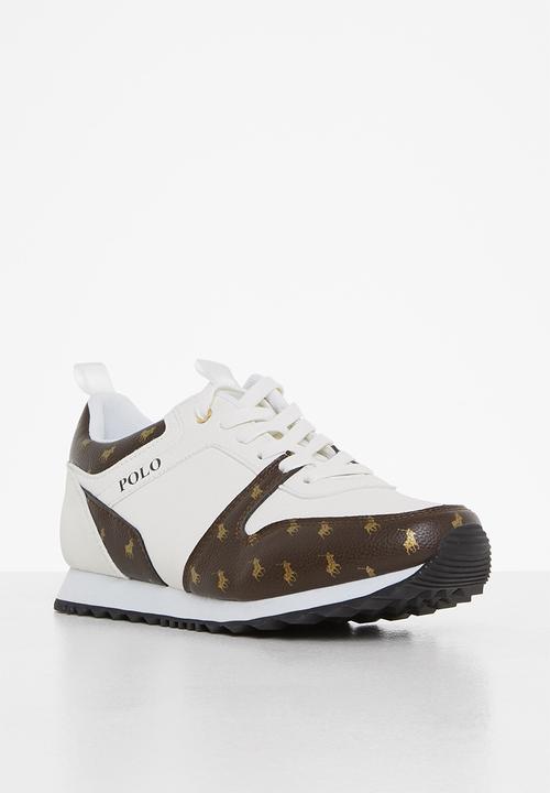 POLO - Monogram knit sneaker - white & brown