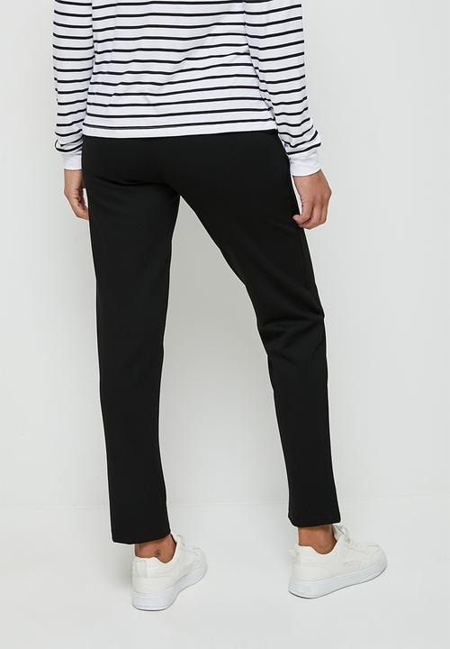 edit - Straight leg ponti trouser - black