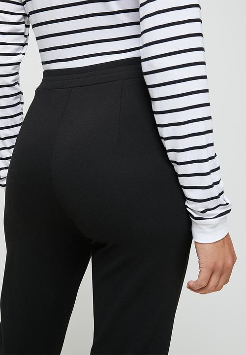 edit - Straight leg ponti trouser - black