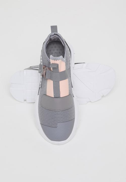 Tom Tom - Chunky knit lace up sneaker - grey