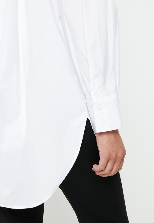 POLO - Women long sleeve boyfriend shirt - white