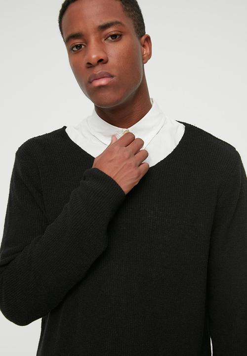 Trendyol - Carlio knit crew sweater jumper - black