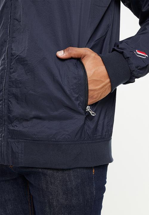 Superdry. - Non hooded track wind runner - deep navy