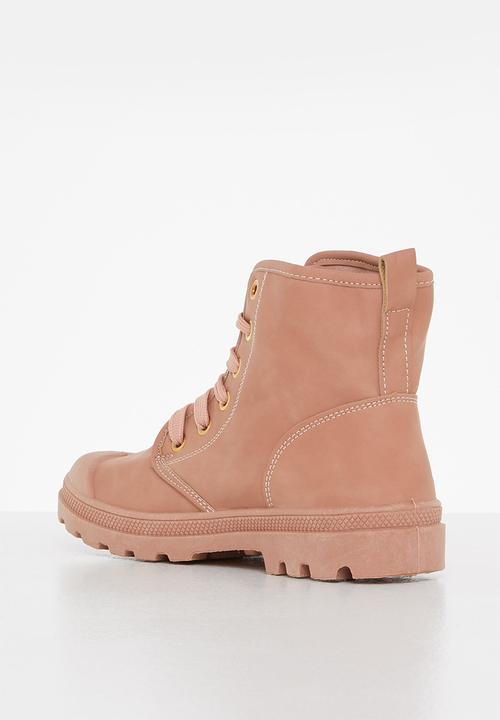 Tom Tom - Chunky lace-up ankle boot - mink mono