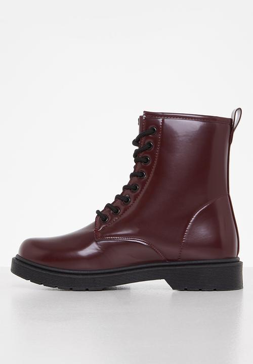 Tom Tom - Chunky lace-up boot - burgundy