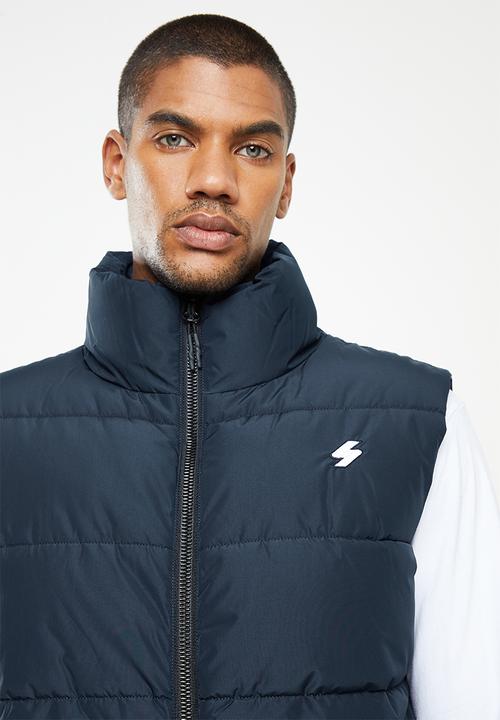 Superdry. - Sports puffer gilet - deep navy