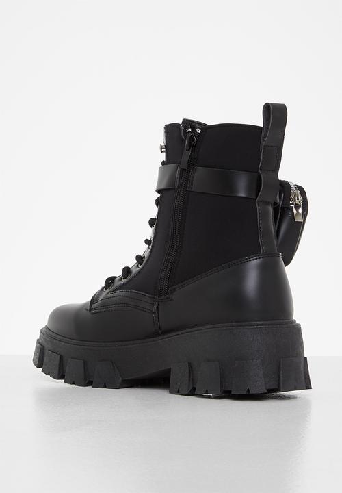Madison® - Simone chunky lace up boot - black
