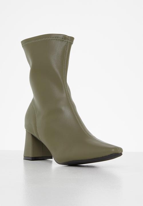 Madison® - Shelly ankle block heel boot - olive