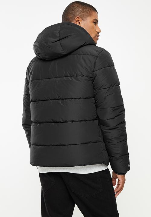 Superdry. - Hooded sports puffer - black