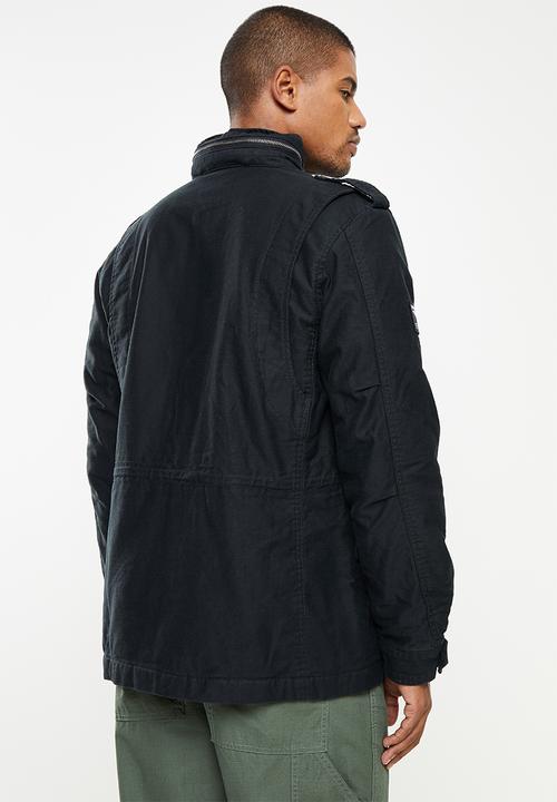 Superdry. - M65 borg lined jacket - jet black