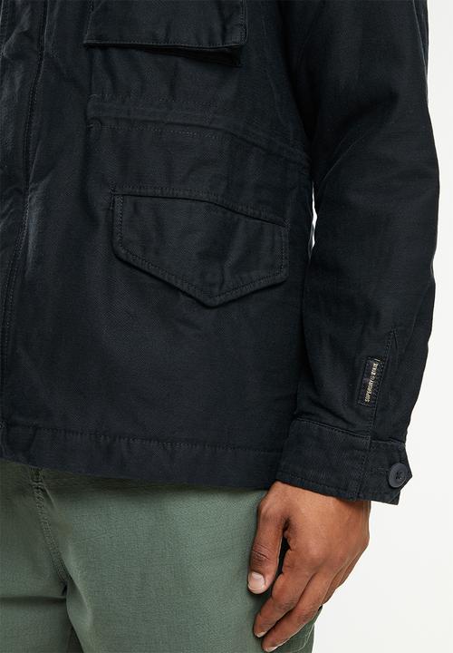 Superdry. - M65 borg lined jacket - jet black