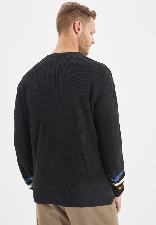 Trendyol - Stripe detail knit - black