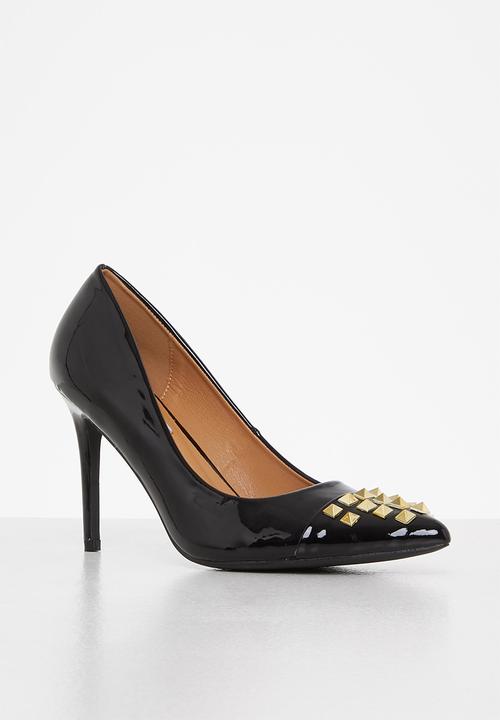 Madison® - Lego studded court heel - black