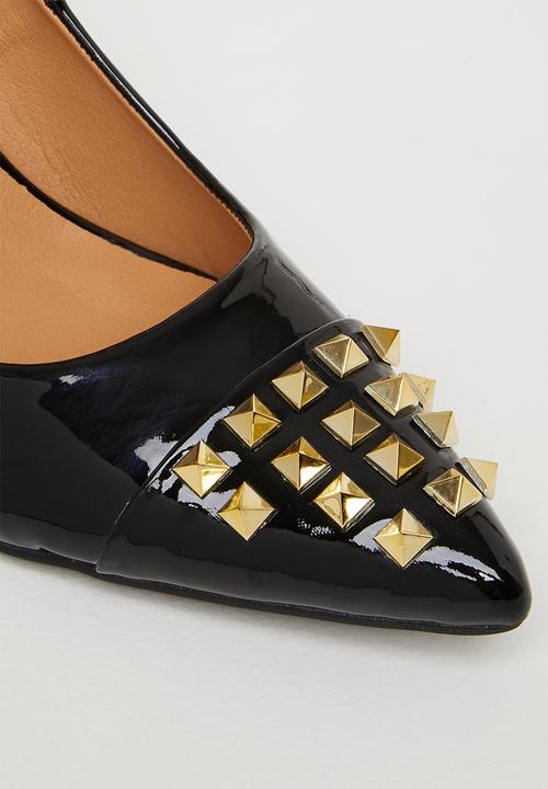 Madison® - Lego studded court heel - black