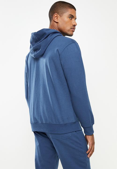 Ben Sherman - Target emb zip thru hoody - blue