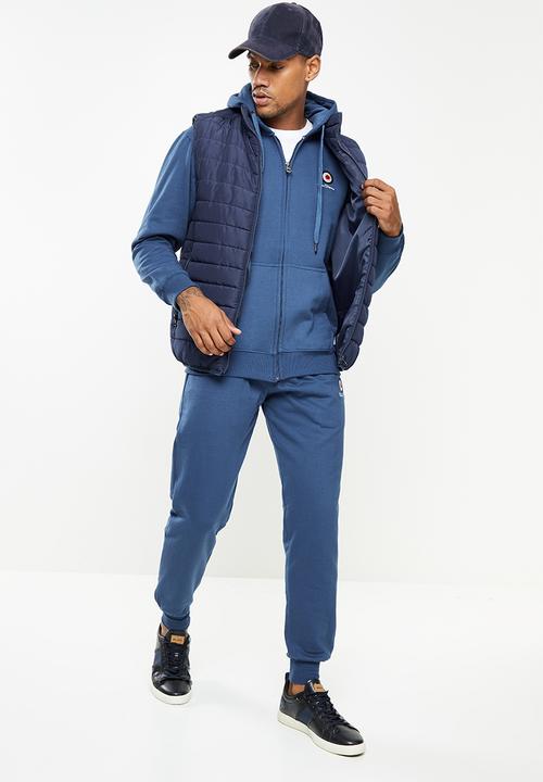 Ben Sherman - Target emb zip thru hoody - blue