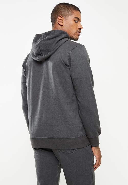 Ben Sherman - Target emb zip thru hoody - charcoal