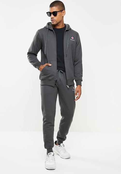 Ben Sherman - Target emb zip thru hoody - charcoal