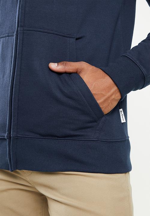 Ben Sherman - British flag zip thru hoody - navy
