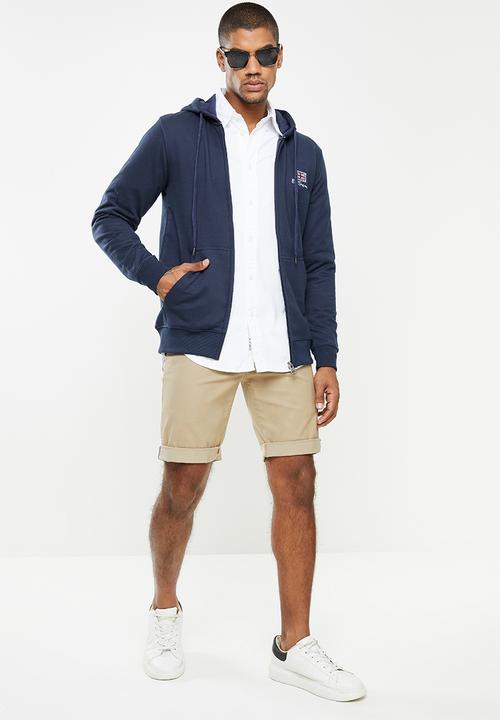 Ben Sherman - British flag zip thru hoody - navy