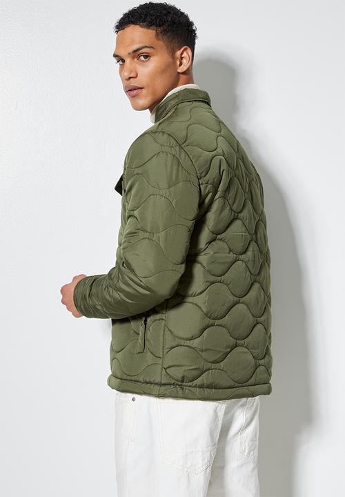 Superbalist - Rowley quilted utility jacket - khaki green
