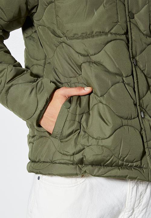 Superbalist - Rowley quilted utility jacket - khaki green