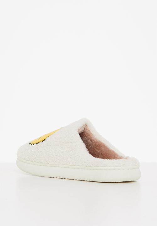 dailyfriday - Smiley slippers - white/yellow