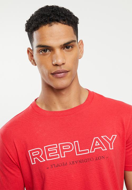 Replay - Replay logo tee - red