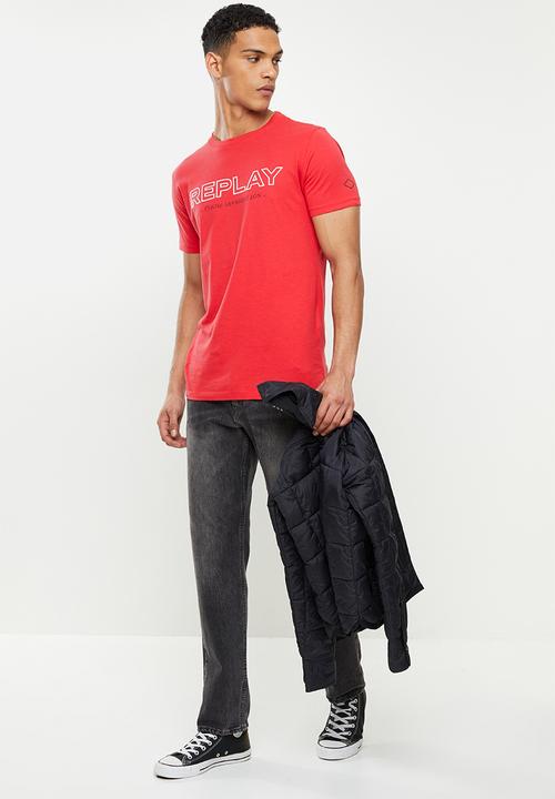 Replay - Replay logo tee - red