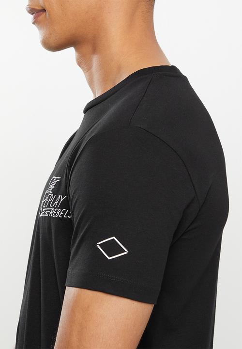 Replay - The replay printed tee - black