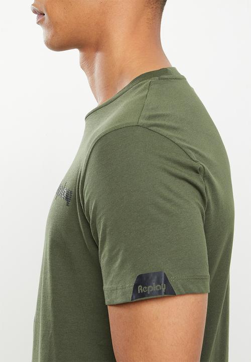 Replay - Essential crew neck tee - olive