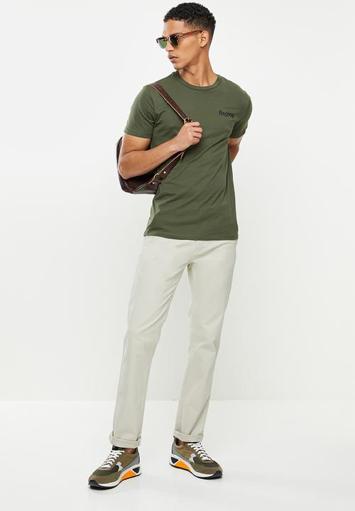 Replay - Essential crew neck tee - olive